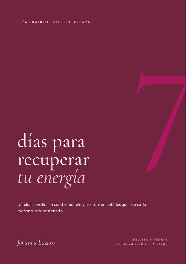 Portada de la guía 7 días para recuperar tu energía